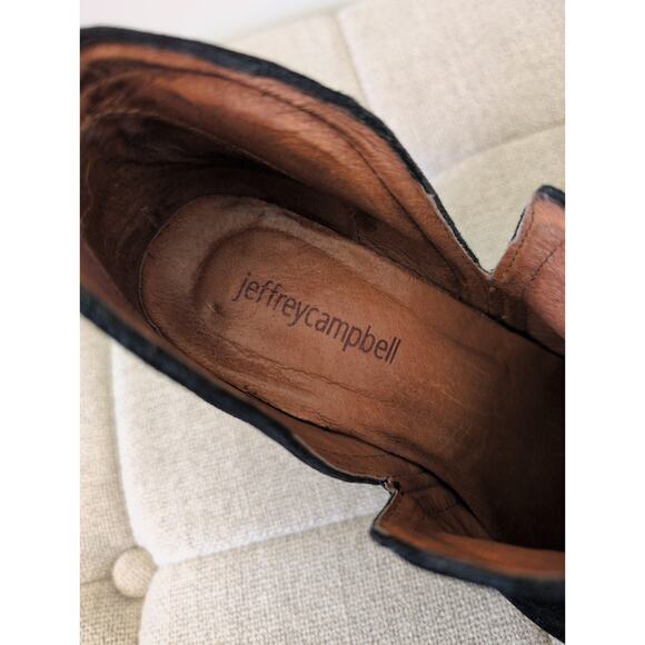 Jeffrey Campbell Rosalee Black Suede Ankle Boots Size 7.5 - Picture 8 of 9